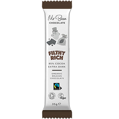 Organic Filthy Rich 85% Extra Dark Belgian Chocolate 35g