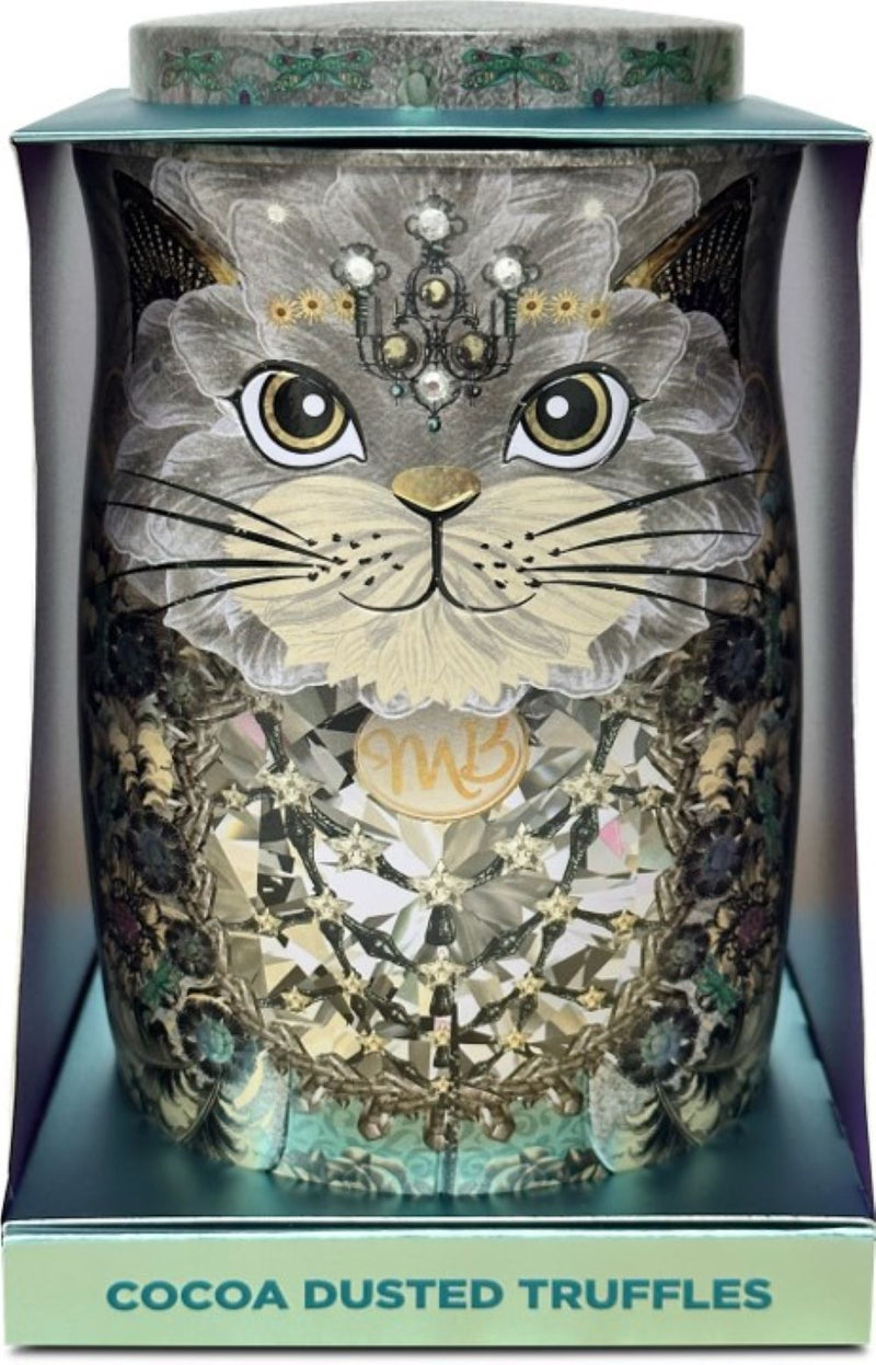 Diamond Empress Cat Tin Gift with Truffles Selection 200g