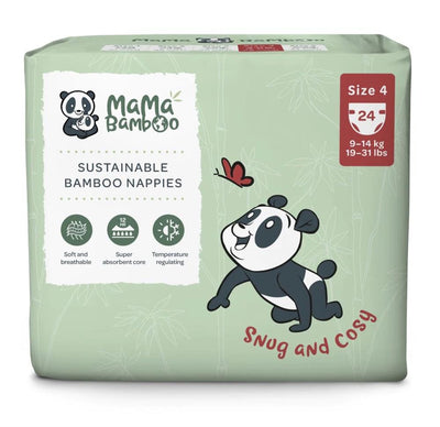 Mama Bamboo Eco Nappies - Size 4 (Large) 1070g