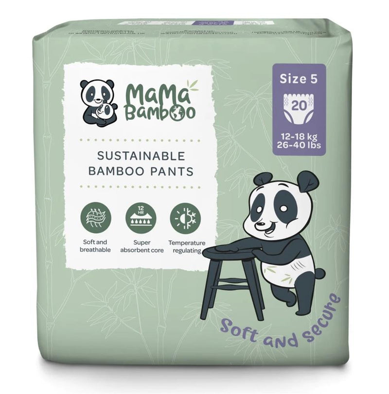 Mama Bamboo Eco Nappy Pants - Size 5+ (Large Plus) 870g