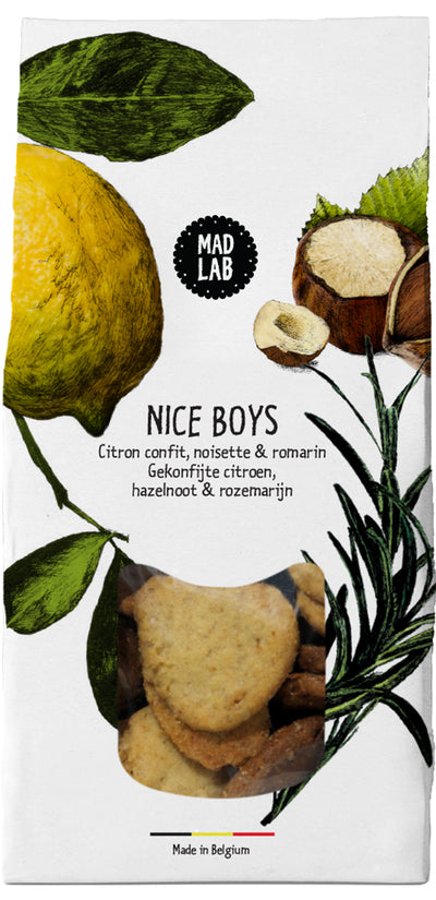 Hazelnut Lemon Confit and Rosemary Biscuits "Nice Boys" 110g