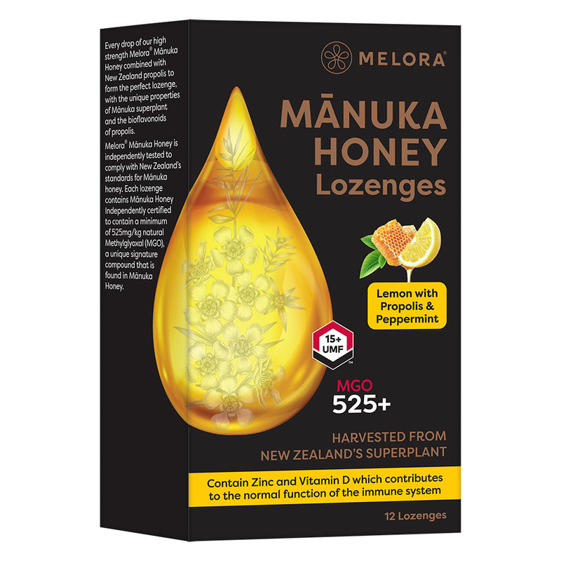 FREE Manuka Honey 525 MGO Lemon and Propolis 12 Lozenges