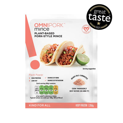 OmniPork Mince: Plant-Based Pork-Style Mince 250g