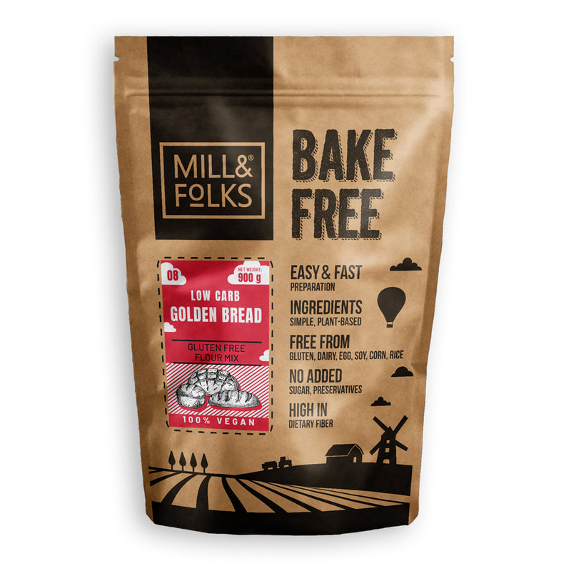 Bake-Free Low Carb Golden Bread Flour Mix Gluten-free 900g