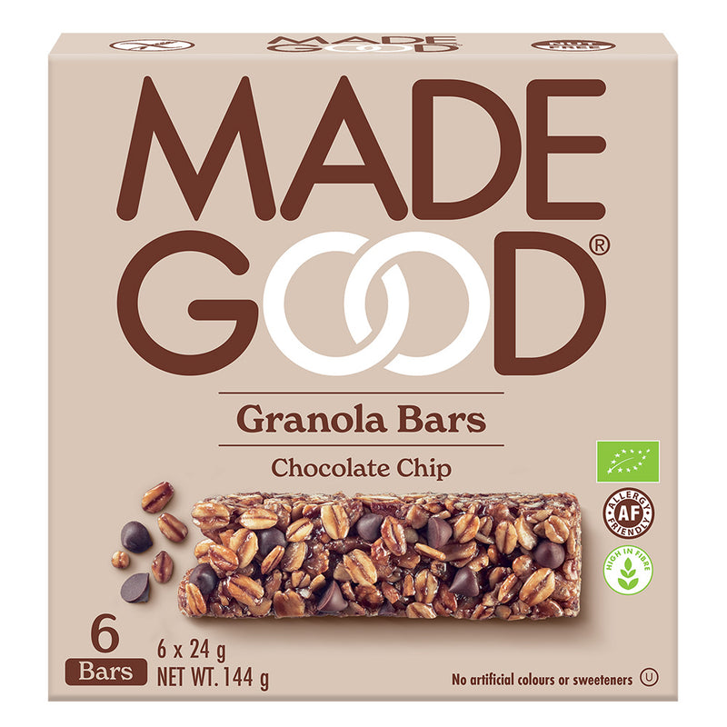 MadeGood Granola Bar Chocolate Chip 6 x 24g Multipack