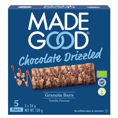 MadeGood Granola Bar Chocolate Drizzled Vanilla 5 x 24g Multipack