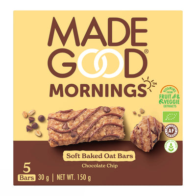 MadeGood Morning Oat Bar Chocolate Chip 5 x 30g Multipack