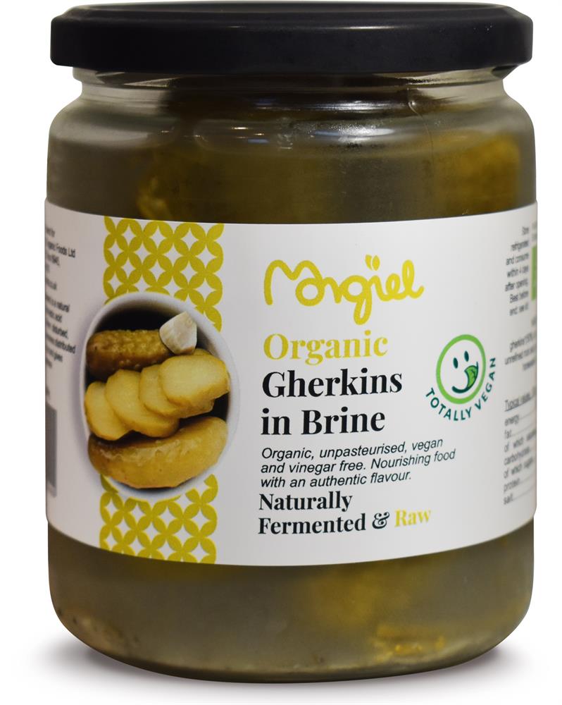 Organic Raw Gherkins in Brine 500g