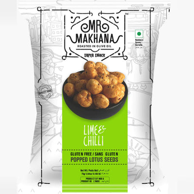 Mr. Makhana Lime & Chilli Popped Lotus Seeds 25g