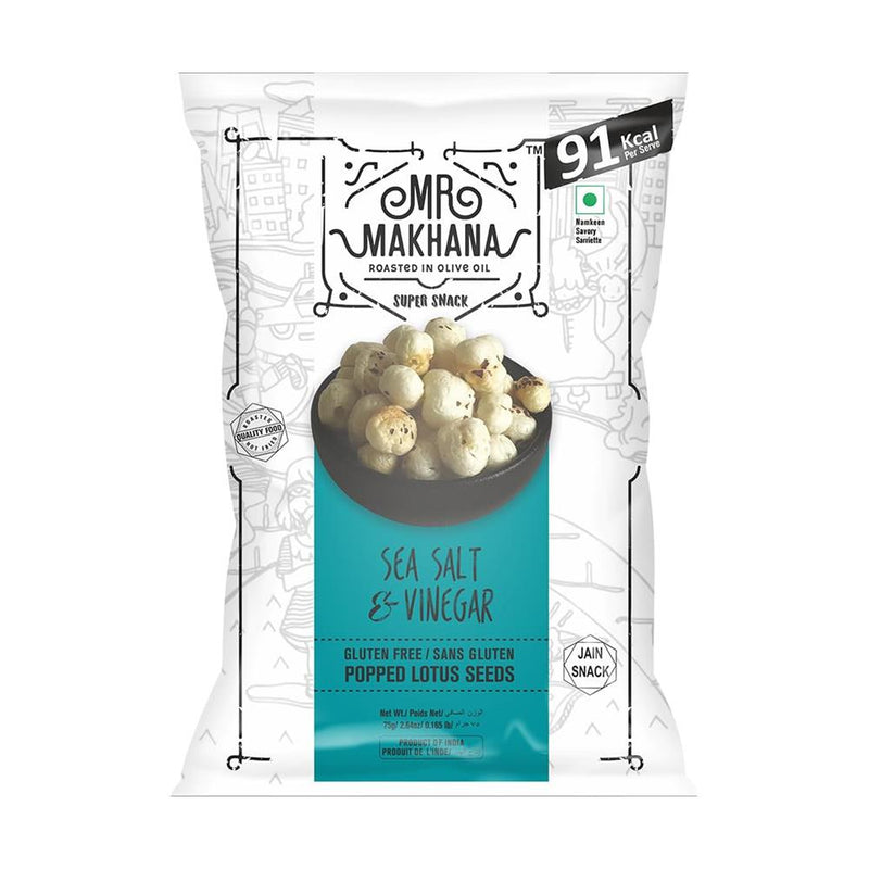 Mr. Makhana Salt & Vinegar Popped Lotus Seeds 25g