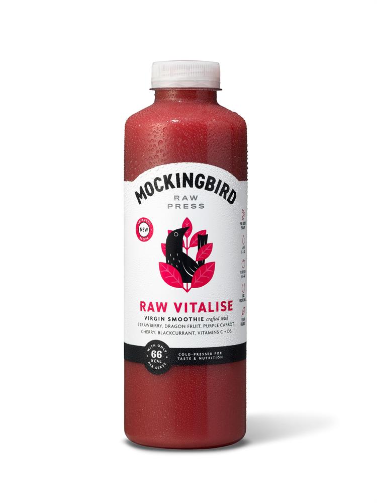 Mockingbird Raw Vitalise Smoothie Strawberry & Dragon Fruit 750ml