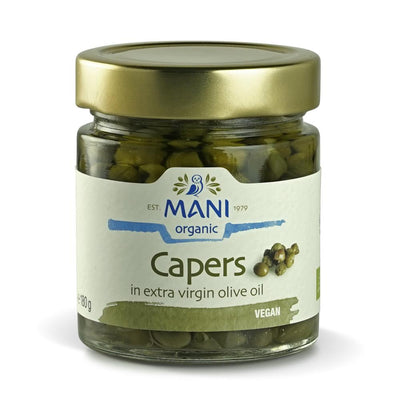 MANI Organic Capers in Extra Virgin Olive Oil 205g