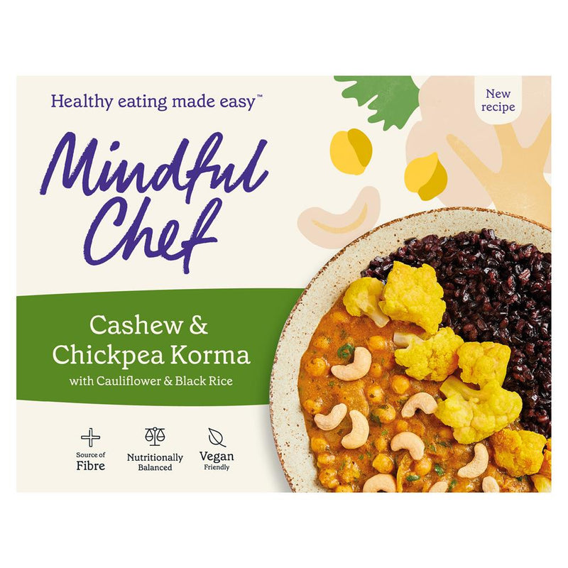 Cashew & Chickpea Korma with Cauliflower & Black Rice 400g