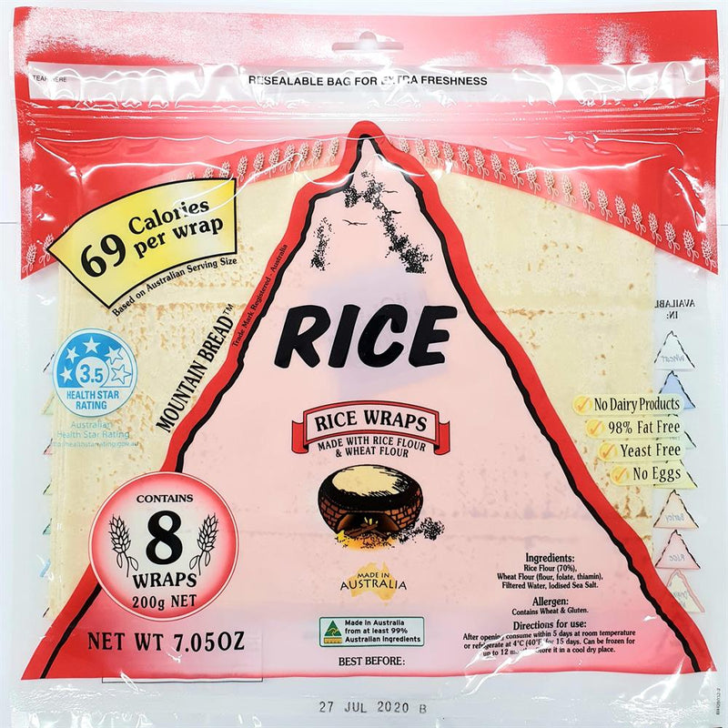 Mountain Bead Rice Wraps (70% Rice) 200g