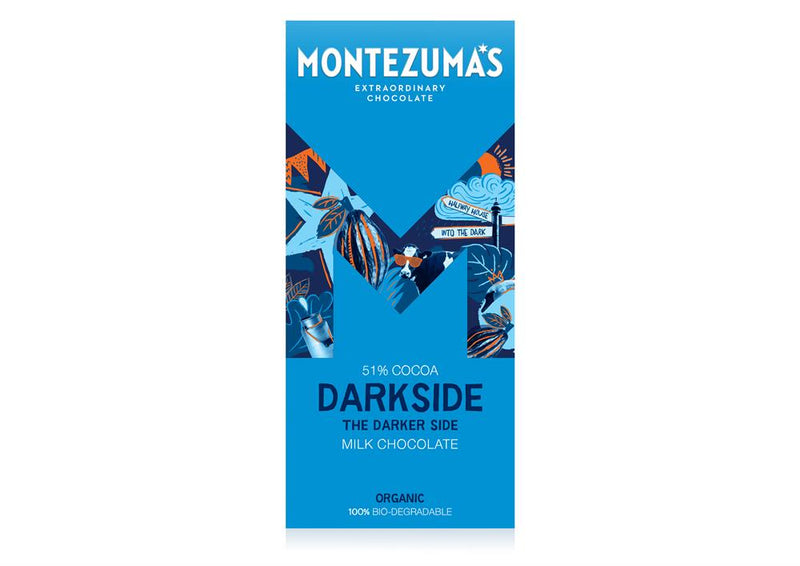 Dark Side Organic 54% Milk Chocolate Bar 90g