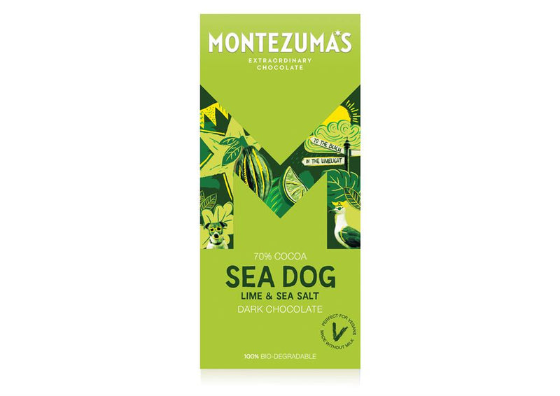 Sea Dog - Dark Chocolate with Lime & Sea Salt - 90g Bar