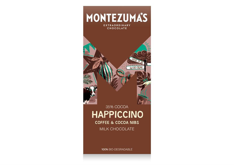 Happiccinno Milk Chocolate with Coffee & Cocoa Nibs 90g