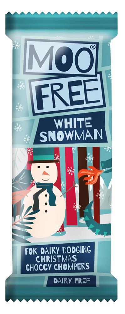 Moo Free White Snowman Bar 32g