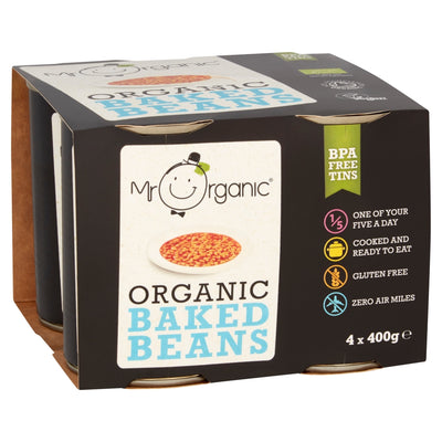 Organic Baked Beans 4 x 400g Pack