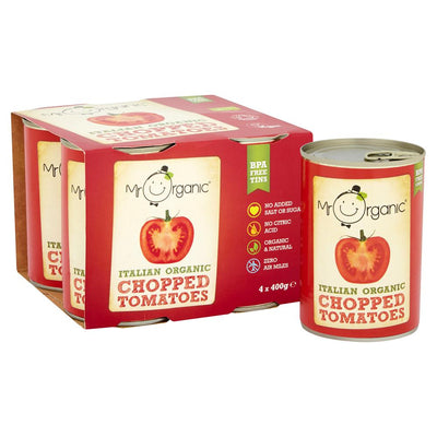 Organic Chopped Tomatoes (BPA-free) 4 x 400g Pack