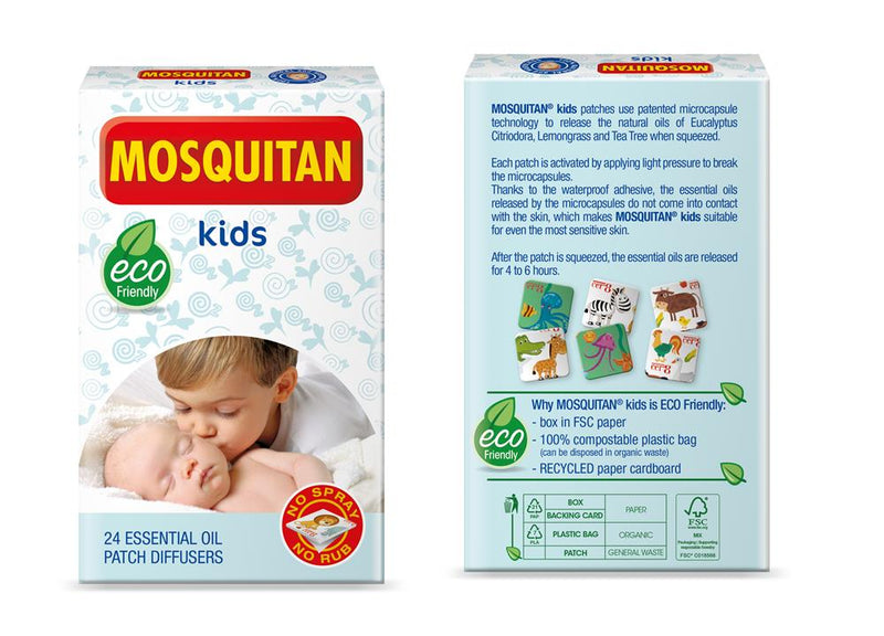 Mosquitan Kids Patches with essential oils.