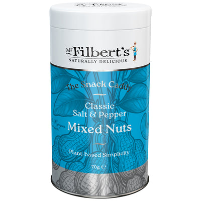 Mr Filberts Classic Salt and Pepper Mixed Nuts Gifting Tin Small 70g