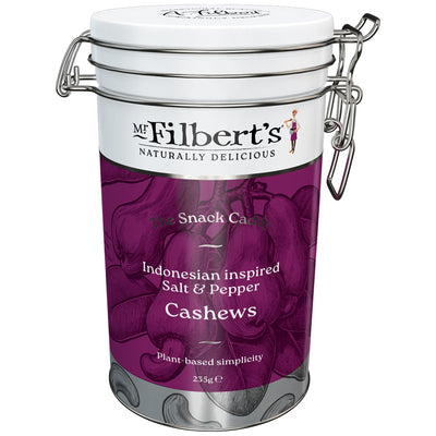 Mr Filberts Salt & Pepper Cashews Gifting Tin Large 235g