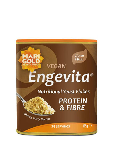 Engevita Protein Fibre Yeast Flakes Brown 125g