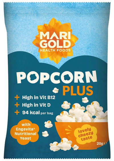 Marigold Popcorn Plus - Healthier Tasty Treat with Benefits - 20g