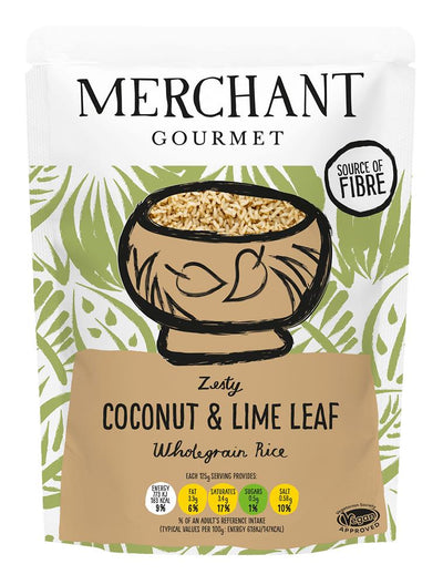 Merchant Gourmet Coconut & Lime Leaf Microwaveable Rice 250g