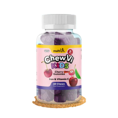 MultiVi Iron & Vitamin C Cherry Flavour For Kids. 60 gummies