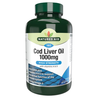 Cod Liver Oil (High Strength) - 1000mg 180 Capsules