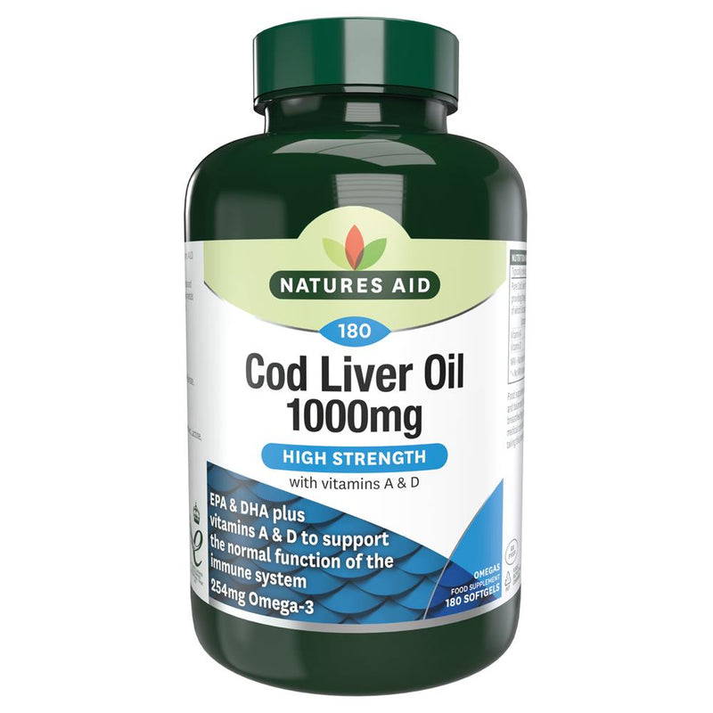 Cod Liver Oil (High Strength) - 1000mg 180 Capsules