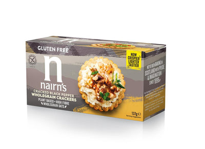 Nairn's Gluten Free Cracked Black Pepper Wholegrain Cracker 137g