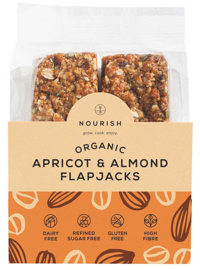 Org Apricot & Almond Flapjacks 2x45g