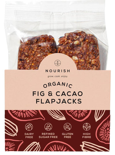 Org Fig & Cacao Flapjacks 2x45g