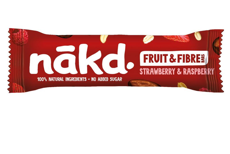 Nakd Fruit & Fibre Strawberry & Raspberry Bar 44g