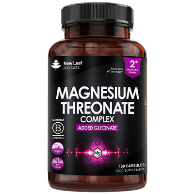 Magnesium Threonate Complex - 2550mg 180 Vegan Capsules