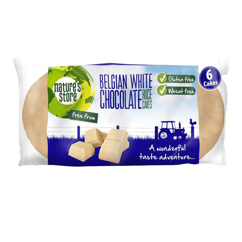 Belgian White Choc Rice Cakes 100g