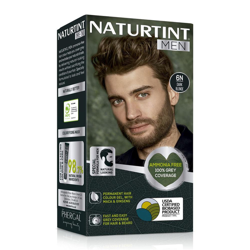 Naturtint Men Permanent Hair Colour Gel Dark Blonde 6N 170ml