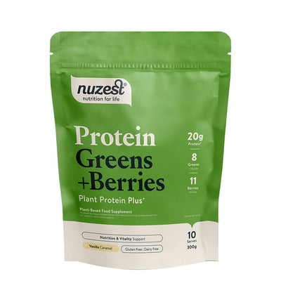 Protein Plus Greens + Berries Vanilla Caramel 300g