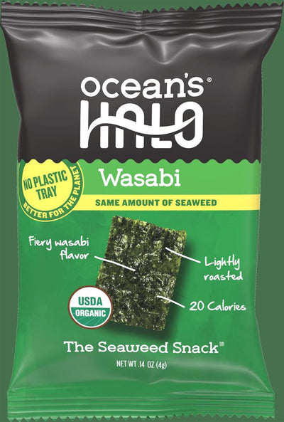 Ocean's Halo Wasbabi Trayless Seaweed Snack