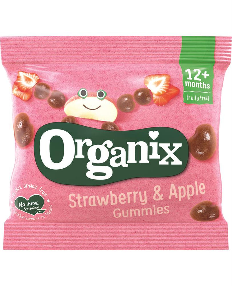 Strawberry & Apple Gummies Organic Toddler Snacks 12g