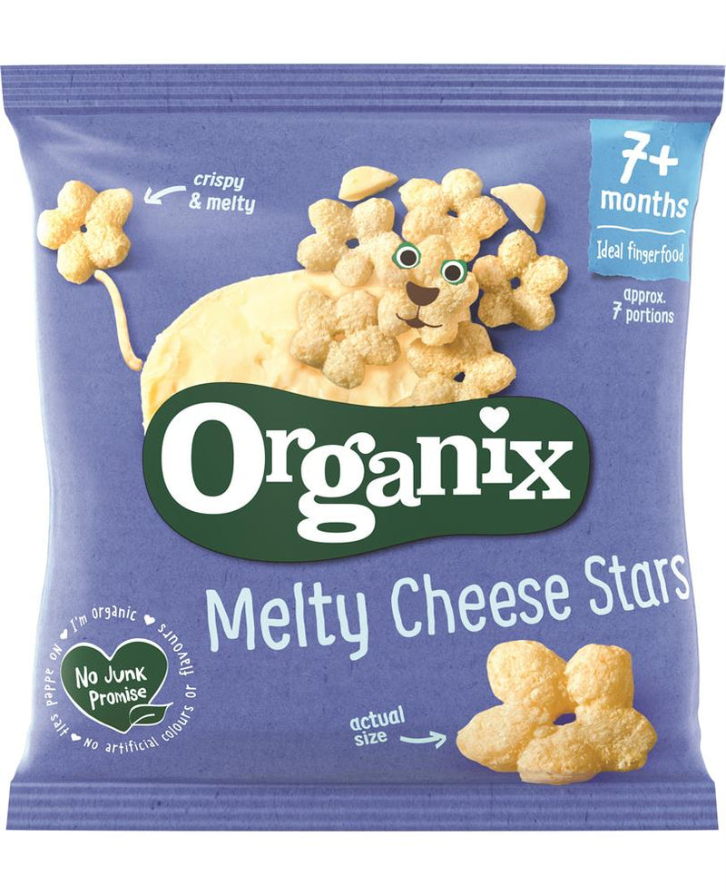 Melty Organic Cheese Stars Baby Finger Food Snacks 20g