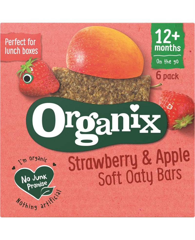 Strawberry Organic Soft Oat Snack Bars 6x30g