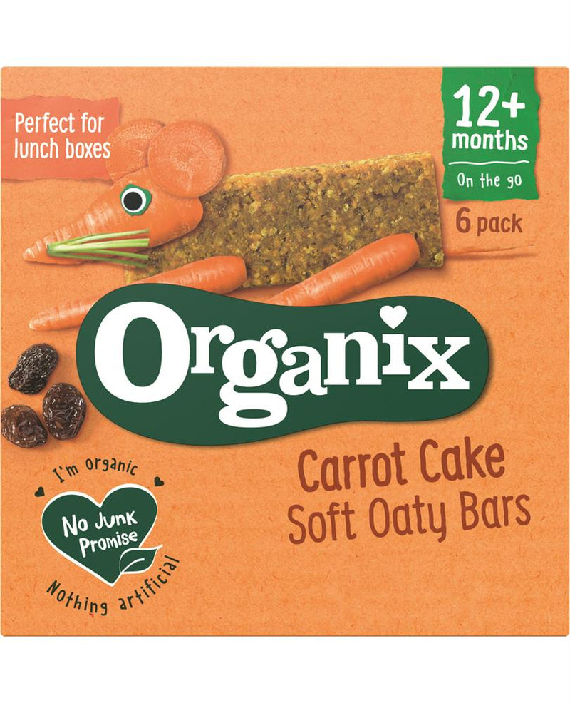 Carrot Cake Organic Soft Oat Snack Bars 6x30g