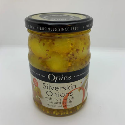 Opies Silverskin Onions with Turmeric & Mustard Seeds 370g