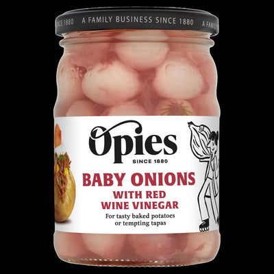 Opies Silverskin Onions with Red Wine Vinegar 350g