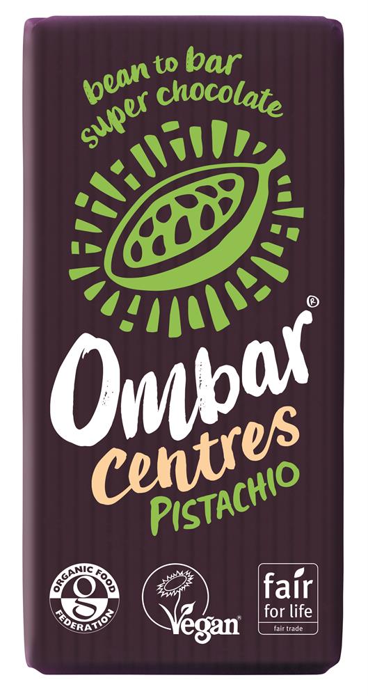 Ombar Pistachio Centres 35g, organic and vegan