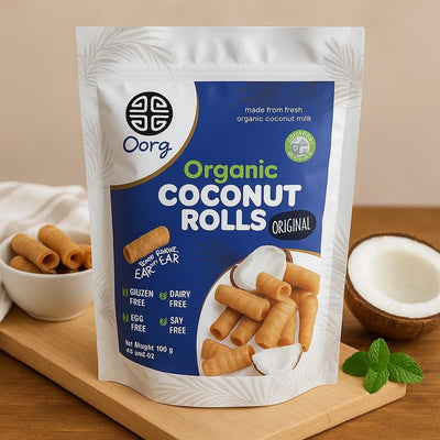 OORG Organic Coconut Rolls Original 100g